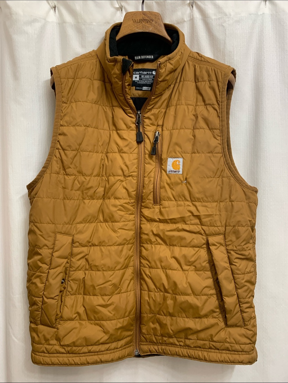 Carhartt Puffer Vest Rain Defender in Camel Brown
